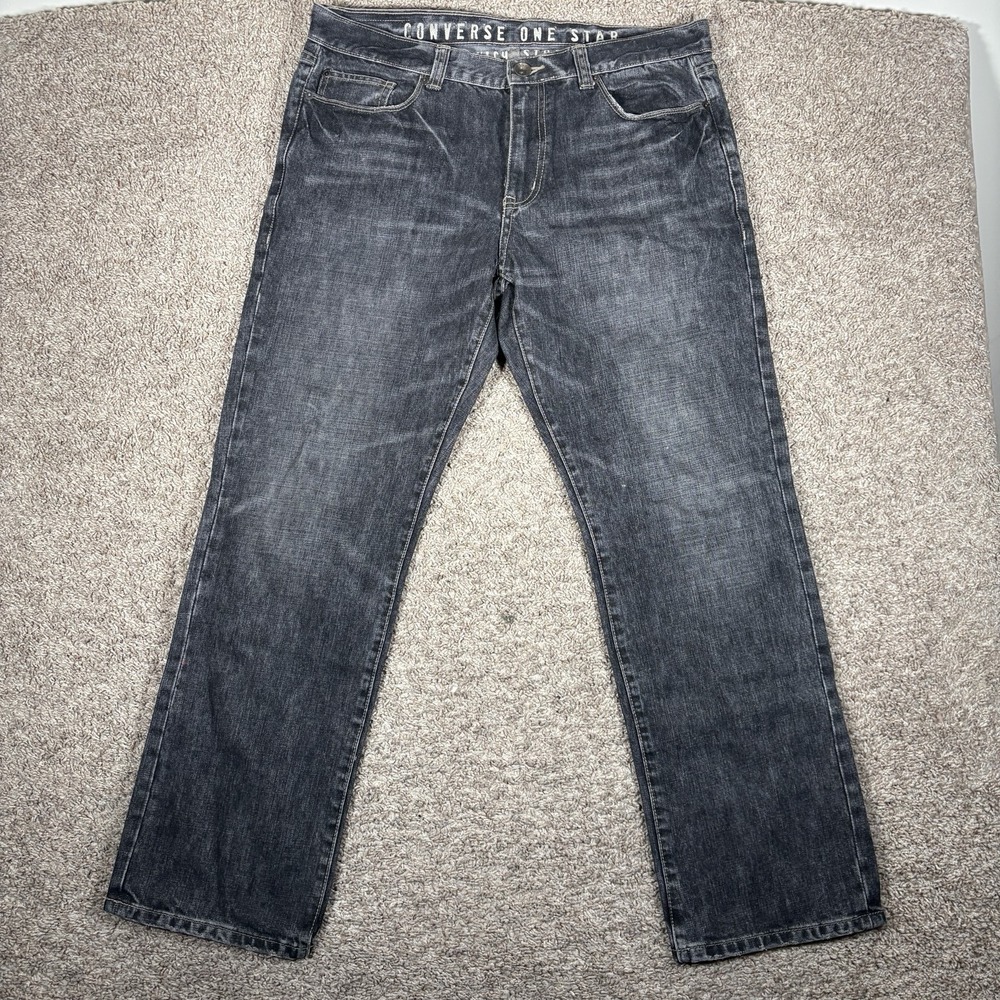 Converse Jeans Men's 36x30 Black Greenwich Straight Leg Jeans Skater Grunge Mall